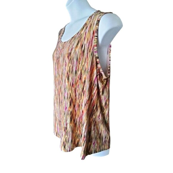 JMS Easy Dressing Sunset Print Flowy Lightweight Sleeveless Top Plus Size 2X - Picture 4 of 7
